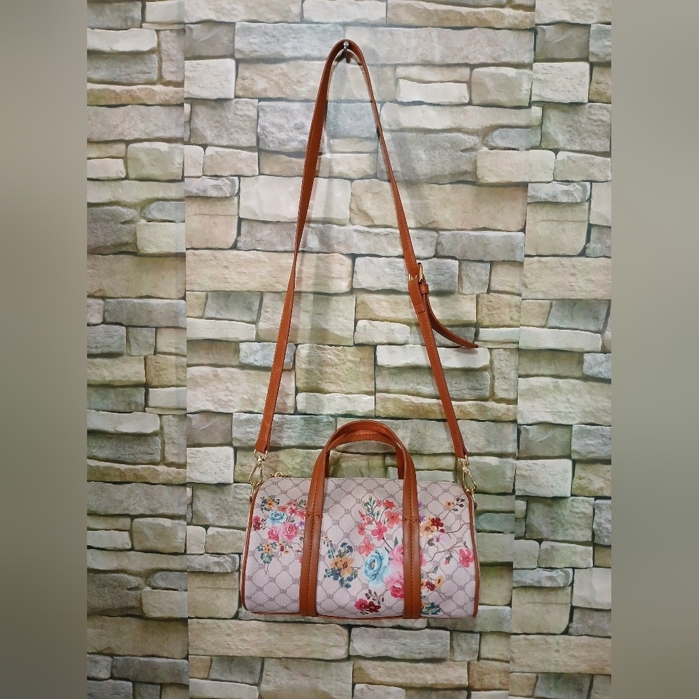 Steve Madden Floral Crossbody Satchel Tote Purse Cottagecore - Picture 3 of 8